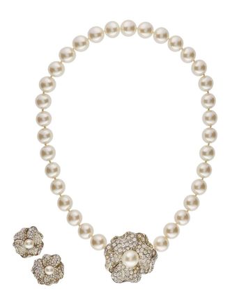 Susan Caplan Vintage Set orecchini e collana Kenneth Jay Lane anni 90 - Argento