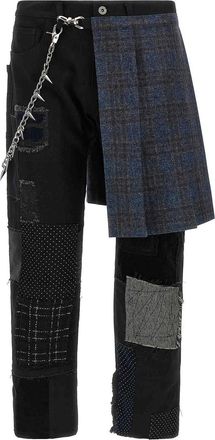 Junya Watanabe Patchwork Jeans With Kilt