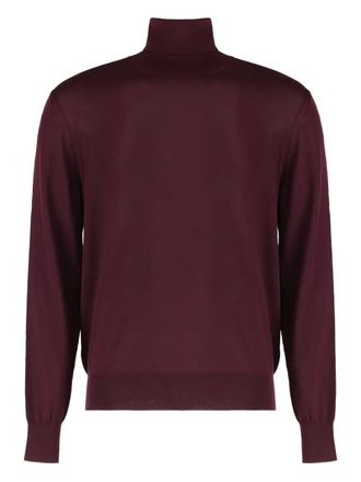 Saint Laurent roll-neck sweater - men - Wool/Elastane/Polyamide - L - Red