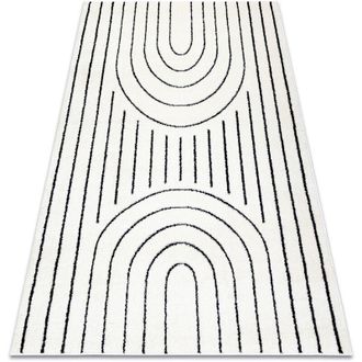 RugsX Alfombra Moderna Mode 8494 Geom&eacute;trico Crema / Negro Beige 160x220 Cm