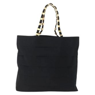 Ferragamo Pre-owned Tote Bags, female, Black, Size: ONE SIZE Pre-owned Canvas Tote