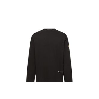 Moncler Moncler K2 Print Long Sleeve Cotton T-shirt, Men, Black, Size: Xl