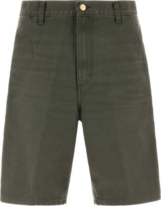 Carhartt Work in Progress Carhartt Wip Army Green Cotton Single Knee Shorts