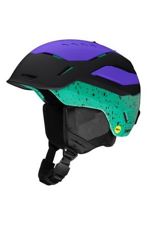 Smith Vantage 2 Snow Helmet with MIPS in Black /Ultraviolet /Emerald at Nordstrom, Size Small