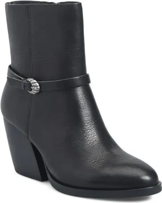 Kork-ease Solstice Leather Bootie in Black Leather at Nordstrom, Size 9.5