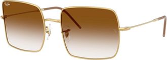 Ray-Ban RBR0104S Square Reverse 001/CB Womens Sunglasses Gold Size 54