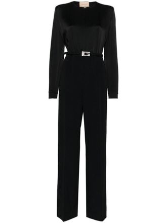 Gucci Black Belted Long Jumpsuit