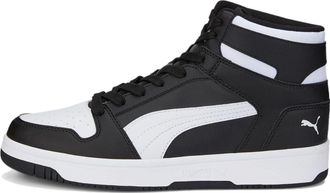 Puma Rebound Layup High Top Sneakers Black White 386438-01