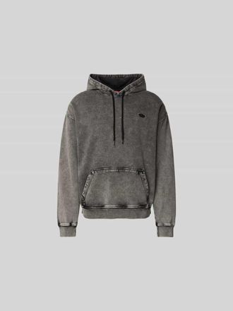 Diesel Relaxed Fit Hoodie in Denim-Optik in Anthrazit, Gr&ouml;&szlig;e XL