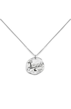 Monica Vinader Zodiac Charm Pendant Necklace in Silver Capricorn at Nordstrom