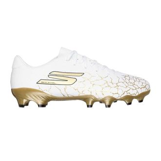 Skechers Unisex Volwassen SKX 1.5 Gebroken Firm Ground Voetbalschoenen (Wit/Goud)