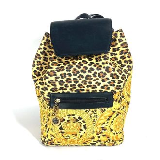Versace yellow Pvc Leather Backpack (Pre-Owned)