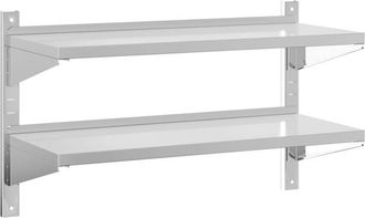 vidaXL Vidaxl - Estante De Pared Acero Inoxidable Plateado 100x40x60 Cm