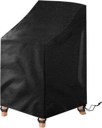 No Brand Funda Impermeable Para Silla De Jard&iacute;n, Tela Oxford, Resistente A La Lluvia Y La Nieve, Con Asas Laterales Y Bolsa, 72x92x120 Cm, Negra