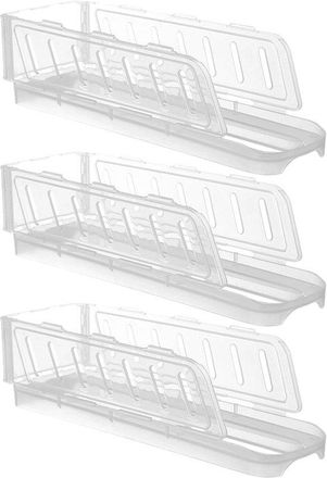 OEM Soporte Transparente De 3 Niveles Para Huevos Con Ruedas - Desmontable, Libre De Bpa, Con Funci&oacute;n De Giro Autom&aacute;tico, 26 X 6,9 X 17,7 Cm