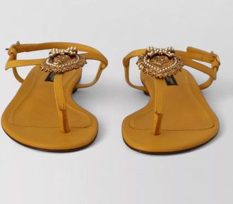 Dolce & Gabbana leather flat sandals