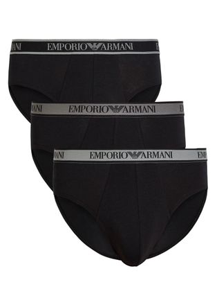 Emporio Armani Logo Stretch-cotton Briefs - set of Three - Multicoloured - XL