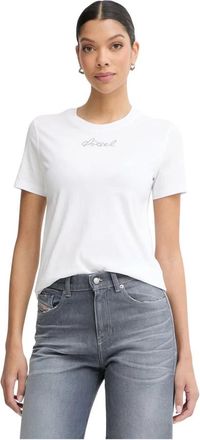 Diesel T-Reg-S2 T-shirt - Dames - T-shirts - Wit - XS - Katoen - Tops