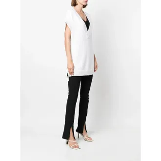 Charlott Wool V-Neck Sweater - White