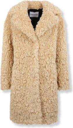 Stand Studio Camille Cocoon Jas - Dames - Jassen - Beige - XS - Polyester - Jassen