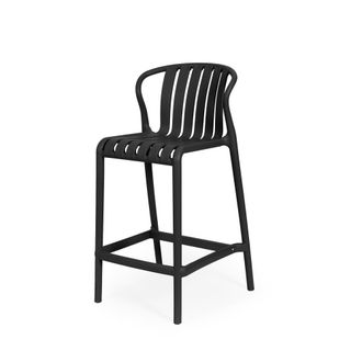 Koketto Home Taburete bajo en polipropileno color negro