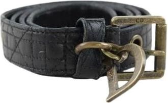 Dior Pre-owned Belts, female, Black, Size: ONE SIZE Pre-owned Leather Belt