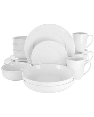 Elama Maisy 18pc Round Porcelain Dinnerware Set
