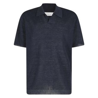 Roberto Collina Polo Shirts, male, Blue, Size: 2XL Polo Shirts