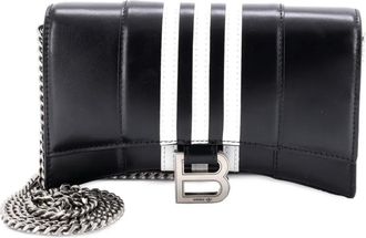 Balenciaga x adidas Hourglass Chain Wallet Leather crossbody bag - Zwart
