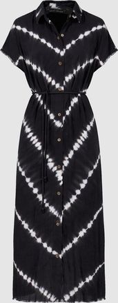 Maison Saint Julien Robe Santorini Tie-Dye Black Navy