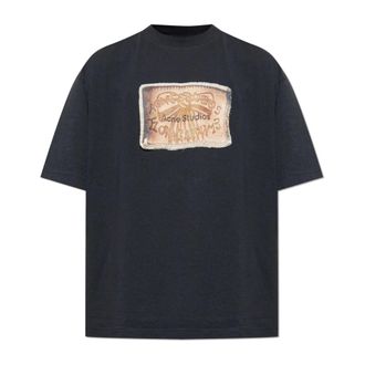 Acne Studios T-Shirts, male, Black, Size: XL/2XL Logo T-Shirt