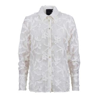 Souvenir Shirts, female, White, Size: XS Camicia con applicazioni in rilievo