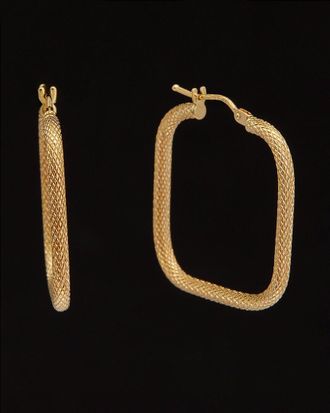 Italian Gold, Inc 14K Italian Gold Textured Square Hoops