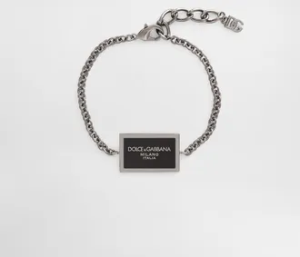 Dolce & Gabbana Metal Bracelet With Logo - Man Bijoux Red Metal Onesize