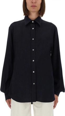 Moschino Shirts - Dames - Overhemden - Blauw - S - Katoen - Overhemden