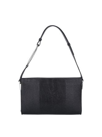 Dondup Black Calf Leather Single Handle Shoulder Bag