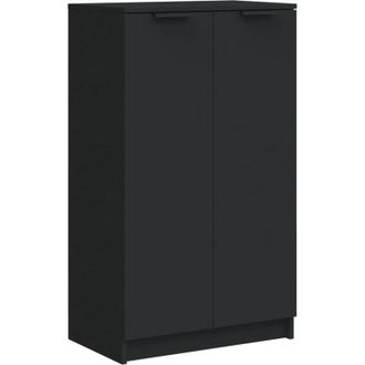 vidaXL vidaXL Shoe Cabinet Black 59x35x100 cm Engineered Wood