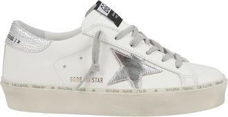 Golden Goose Vintage Leather Trainers with Metallic Accents