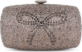 Badgley Mischka Sheena Crystal Box Clutch in Smoke Diamond at Nordstrom, Size Small
