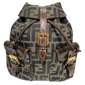 Fendi Pre-owned Backpacks, female, Brown, Size: ONE SIZE Pre-owned Canvas Backpack