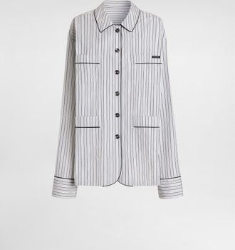 Dolce & Gabbana Vanity Striped Poplin Shirt - Woman Multi-colored 40