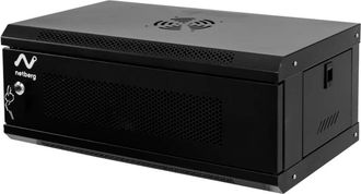 OEM Armario Rack Netberg De 19 4u 240x600x350 Con Puerta Perforada Colgante, Color Negro N