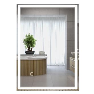 HOMCOM kleankin Illuminated Bathroom Mirror with LED Lights - 3 Colours - Defogging Film - HOMCOM | TJ Hughes