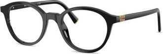 Miu Miu MU 02Wv Optisch Montuur - Dames - Brillen - Zwart - 50 MM - Leer - Accessoires