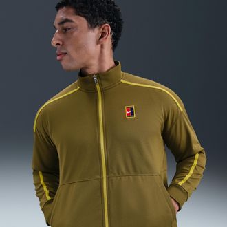 Nike Mens Court Heritage Tennis Jacket in Brown | FZ6925-368