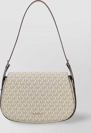 Michael Kors canvas moore shoulder bag with gold-tone hardware