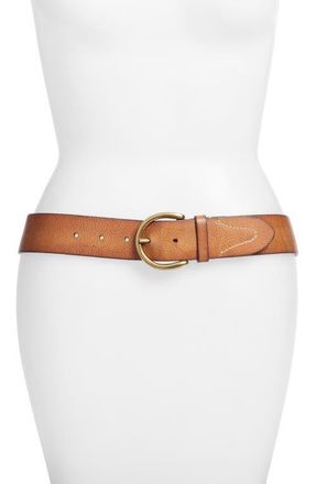 Frye Campus Leather Belt in Tan at Nordstrom, Size Medium