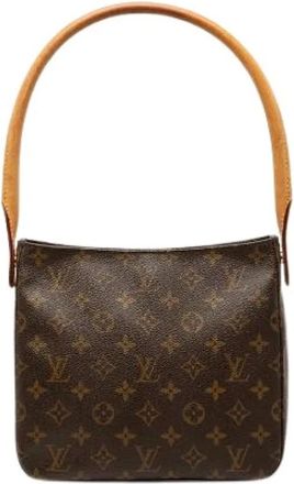 Louis Vuitton Pre-owned Handbags, female, Brown, Size: ONE SIZE Pre-owned Looping MM Monogram Shoulder Bag
