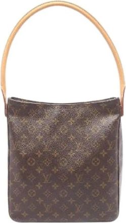Louis Vuitton Pre-owned Looping GM Monogram Coated Canvas Schoudertas - Dames - Vintage Schoudertas - Bruin - ONE Size - Leer - Vintage