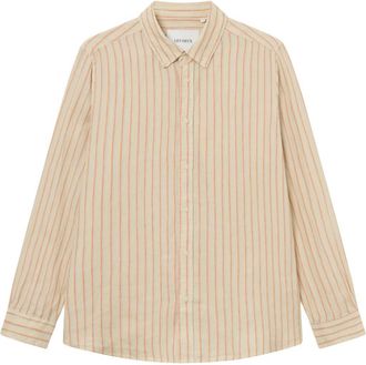 Les Deux Kristian Linen Button-Up Shirt in Pale Yellow/Baked Papaya at Nordstrom Rack, Size Xx-Large